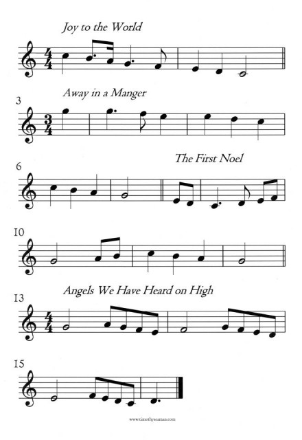 Practice scales with four Christmas carols!